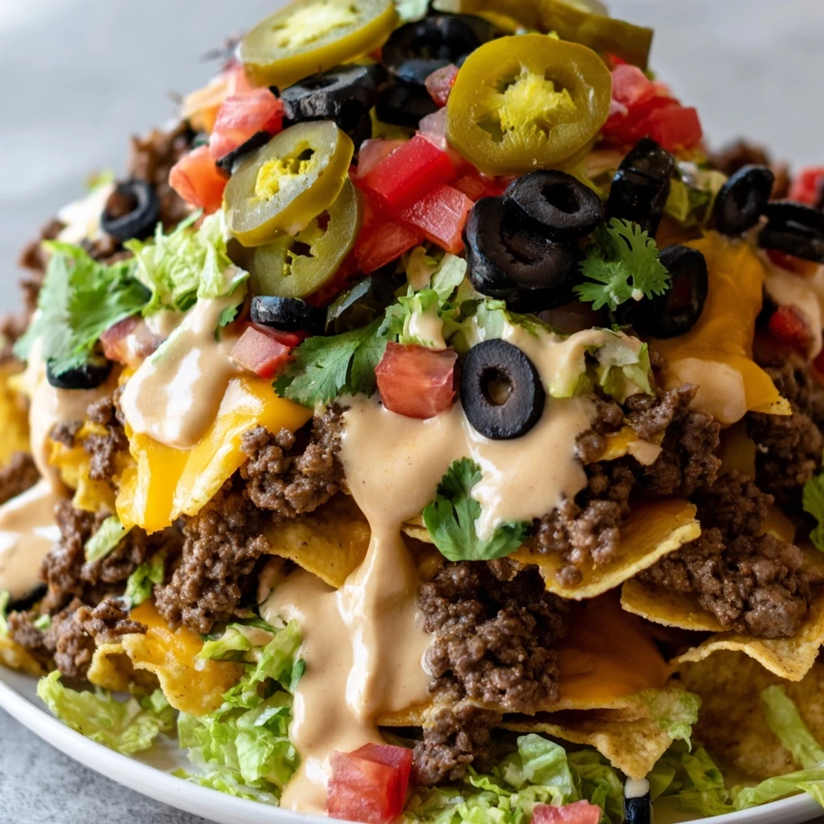 A customizable nacho bar setup with black beans, pickled jalapeños, and creamy queso sauce, perfect for a festive game day gathering.