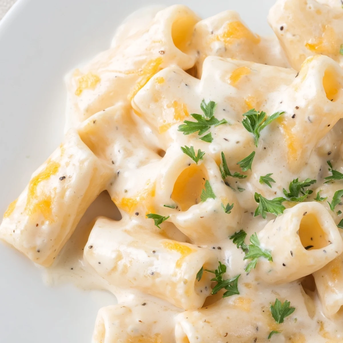 Homemade Boursin mac and cheese casserole with melted cheddar and crispy panko crust