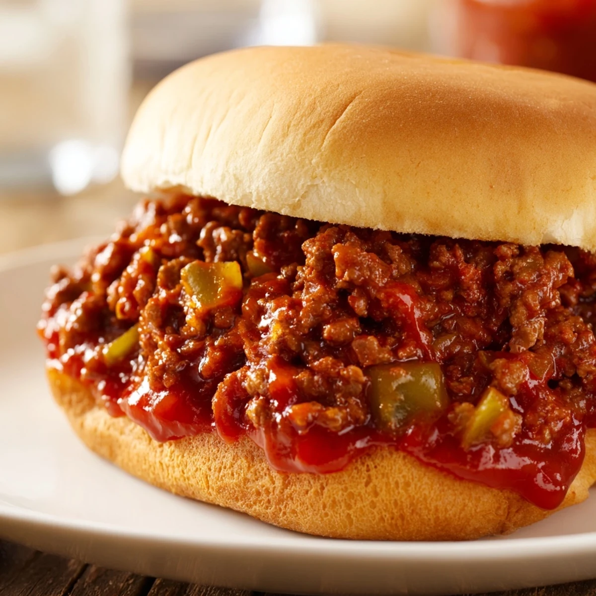 Classic Sloppy Joes served open-faced with savory ground beef and tangy tomato sauce