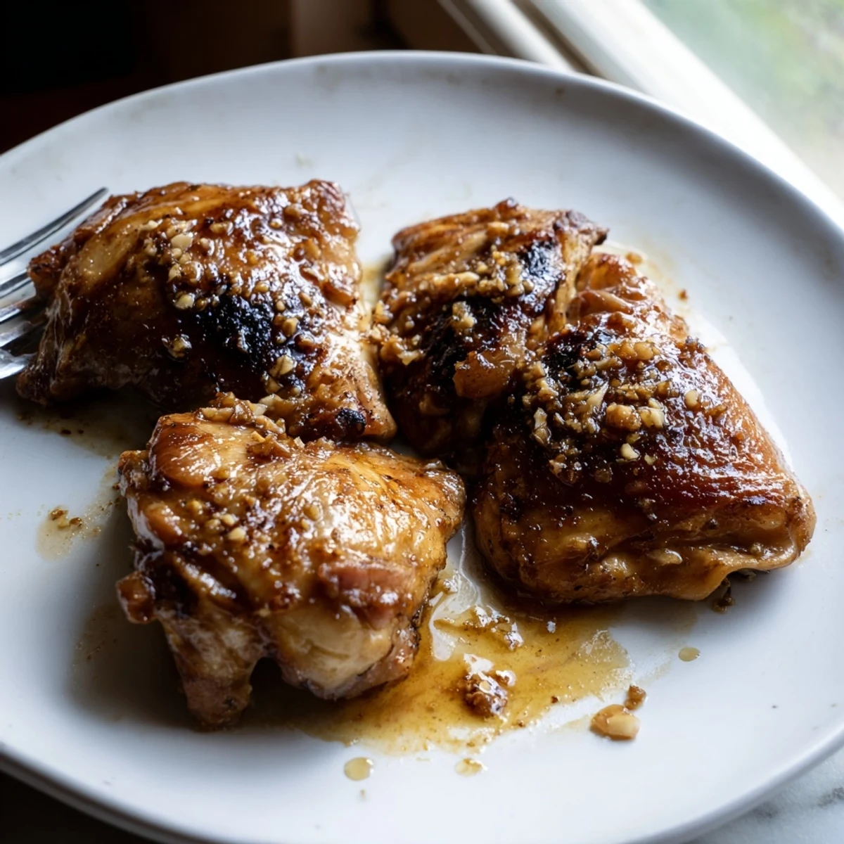 Whole roasted chicken glazed with honey ginger marinade served with steamed jasmine rice