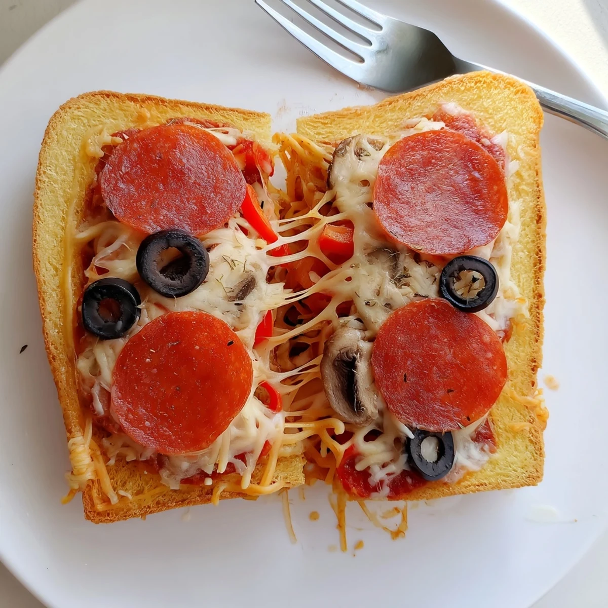 Campfire ready Pie Iron Pizza Pockets with crisp buttered bread and bubbling cheese.