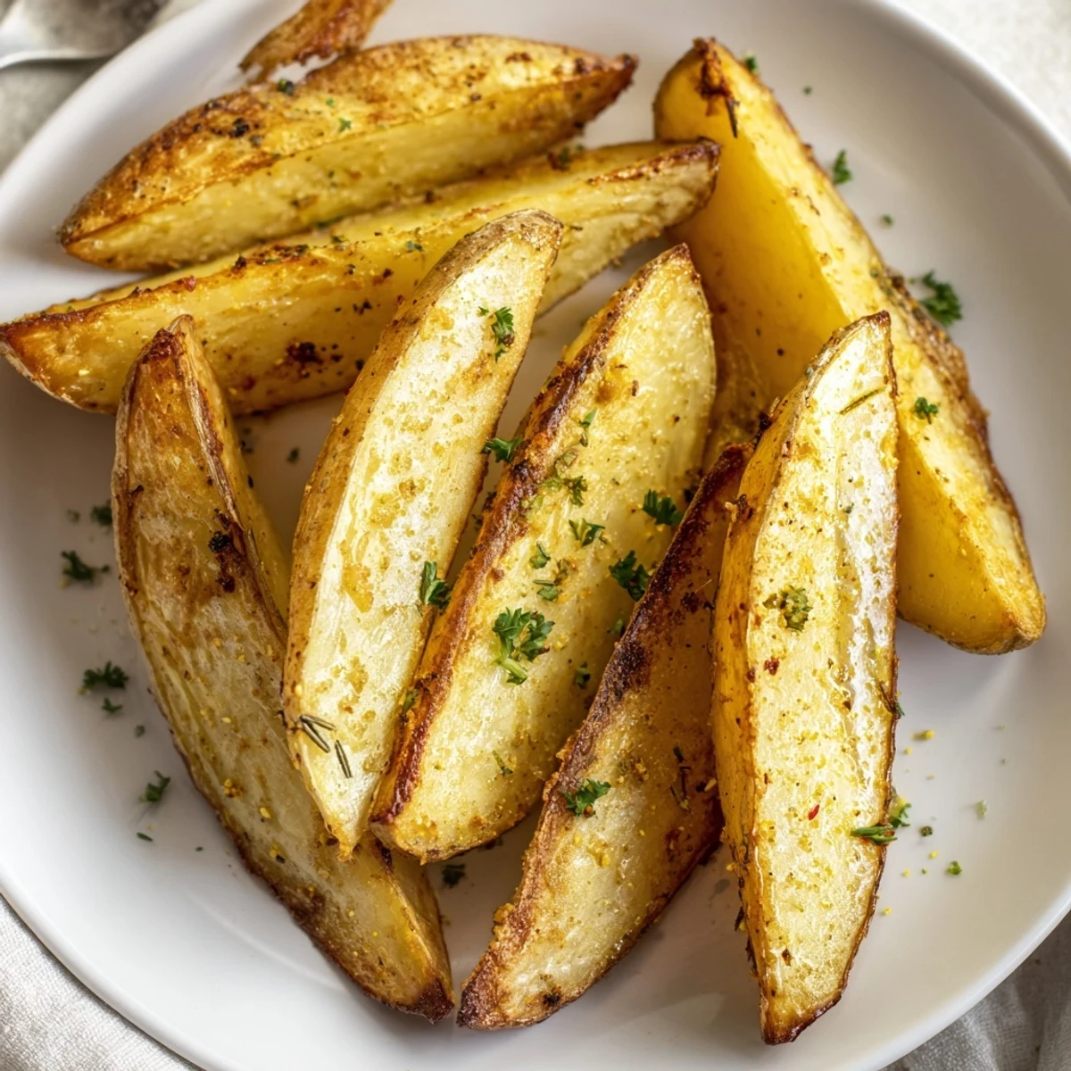 Handheld Potato Wedges served hot with ketchup, crispy skins and tender centers