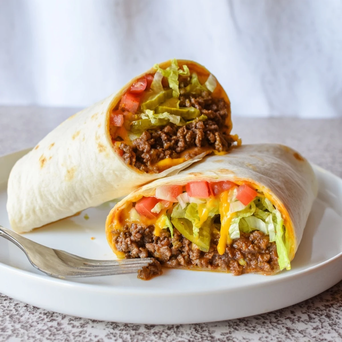 Quick Cheeseburger Wrap Recipe grilled until golden, served alongside fries or salad