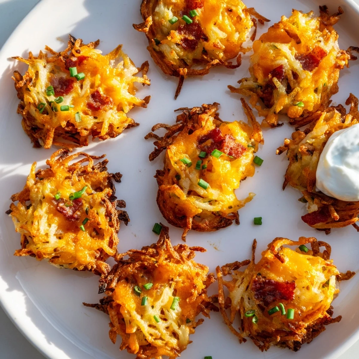 Cheesy Loaded Hashbrown Bites